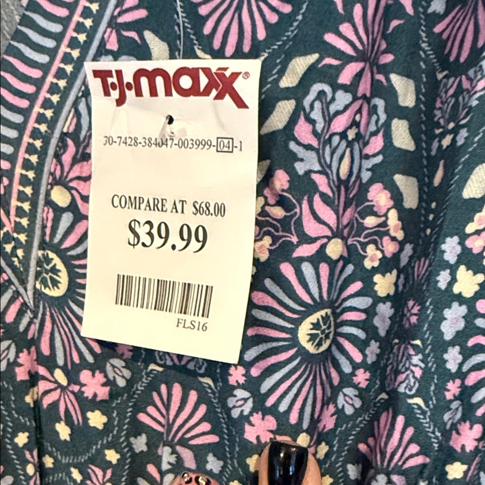 Joie Floral Maxi Dress - Blue and Pink - Picture 3 of 3